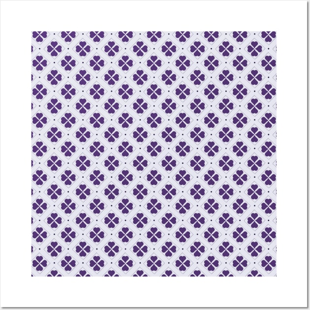 Royal Clover - Purple *Clear BG* Wall Art by LozMac